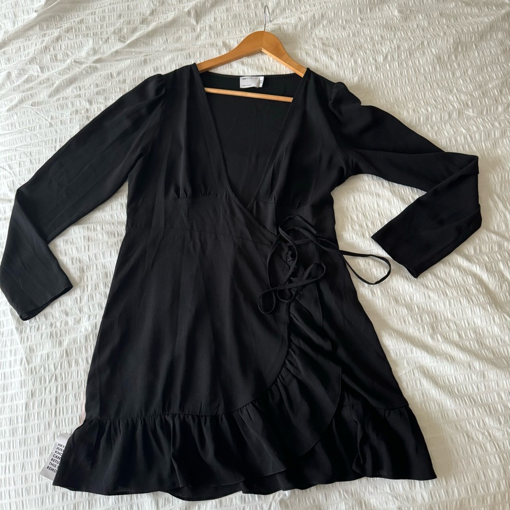 ASOS  Black Wrap Dress